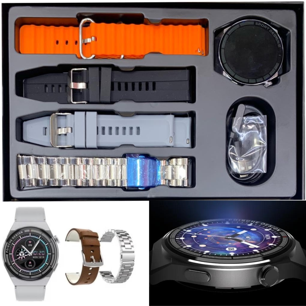 Germany Brandcode Rock21 Round Smart Watch With 4 Straps